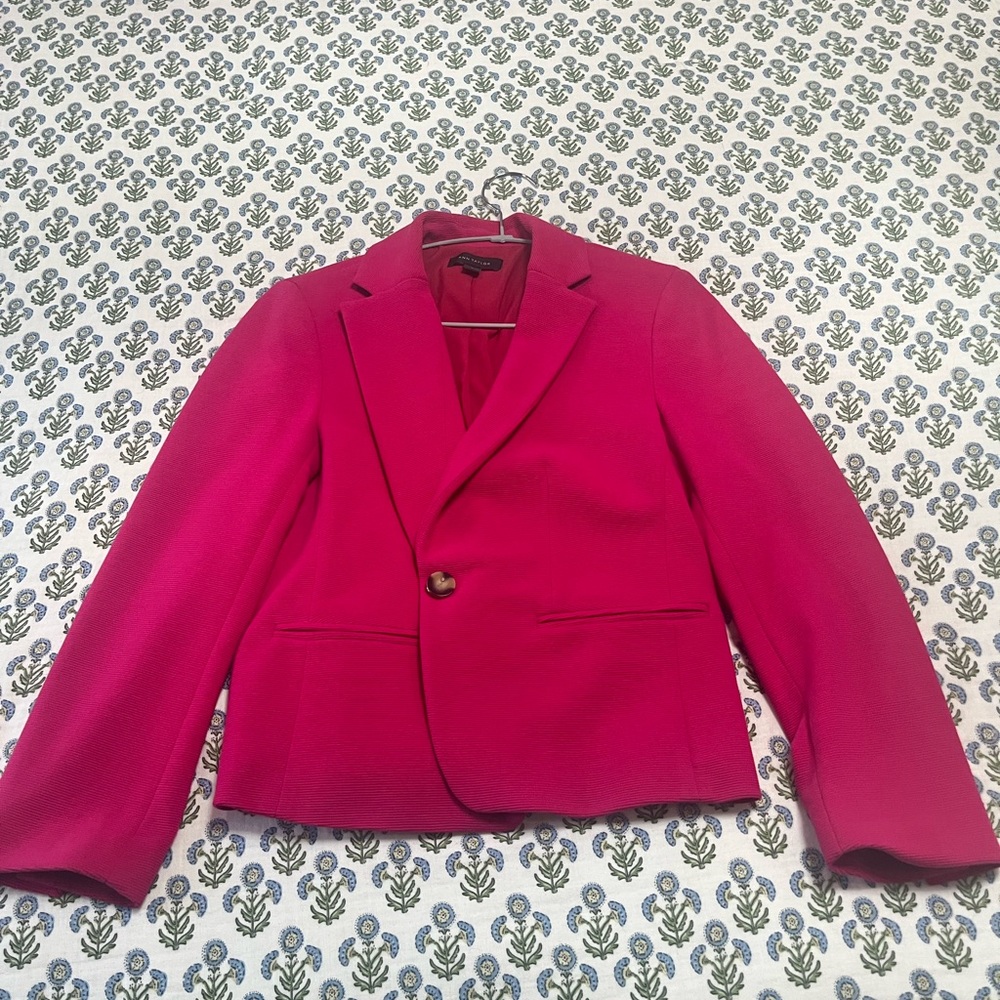 Ann Taylor Pink Blazer Structured Suit Jacket